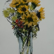 Sunflowers 30c22" Oil/Paper 2013