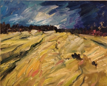 Weather Over Fields  24x30” oil/canvas 2017